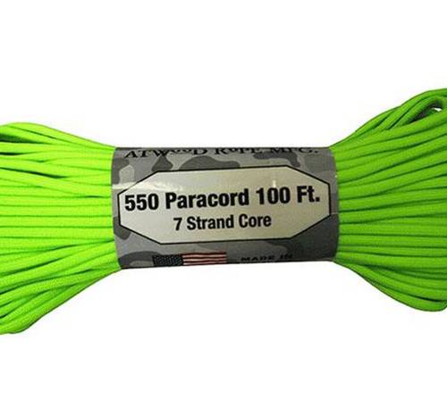 Paracord - Neon Grønn - 30 meter Bunt
