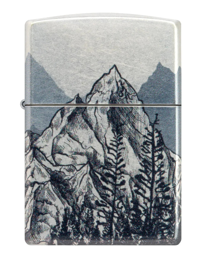 Abstrakt Mountain Sketch Motiv - Lighter - Game-On.no