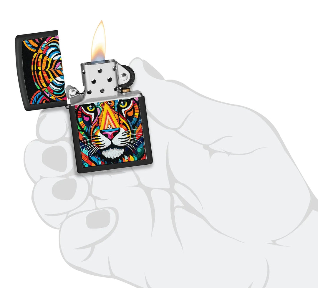 Abstrakt Tiger Stripe Motiv - Lighter - Game-On.no