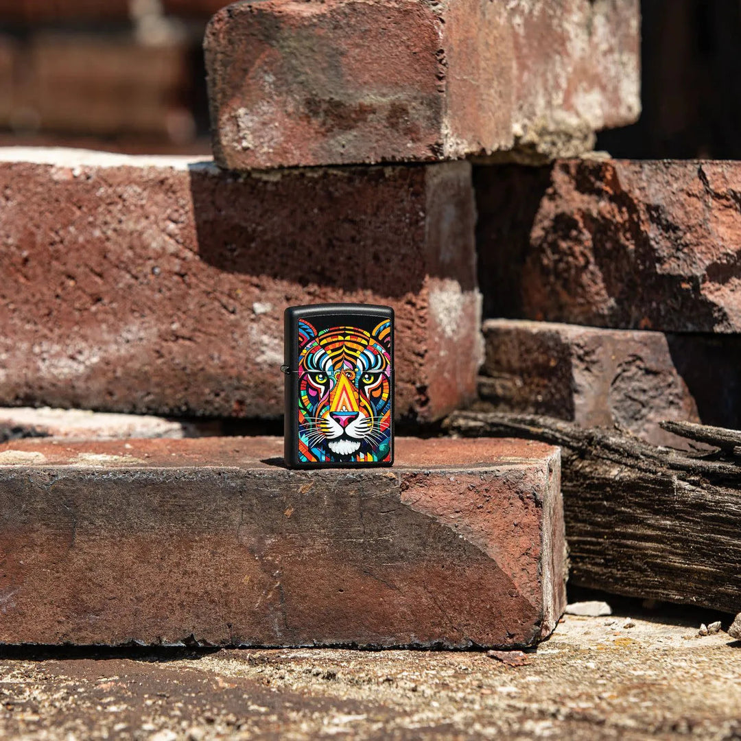 Abstrakt Tiger Stripe Motiv - Lighter - Game-On.no