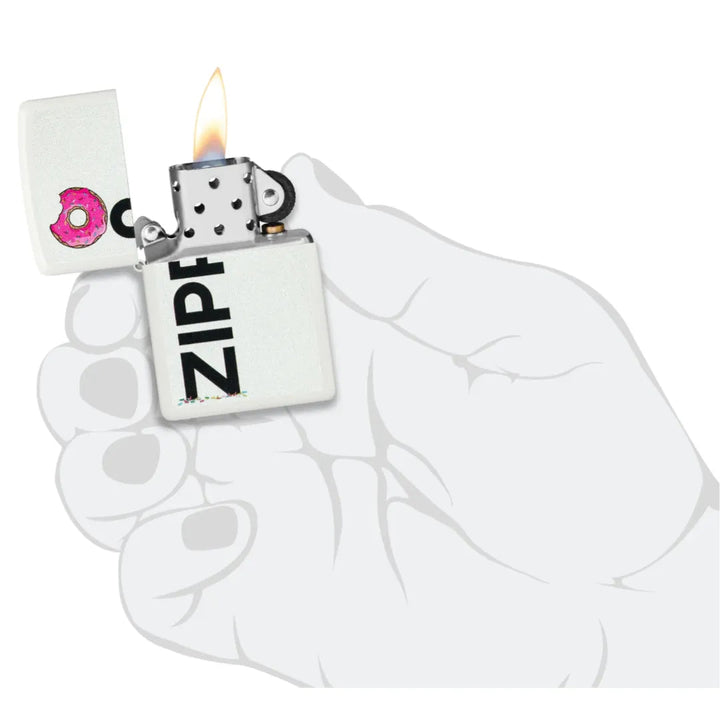 Frosted Doughnut Zippo Motiv - Game-On.no