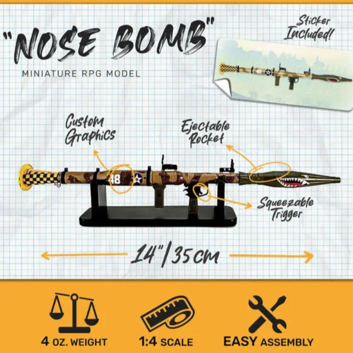 Goatguns - Mini "Nosebomb" RPG Granatkaster - Replika Modell - Limited Edition - Game-On.no