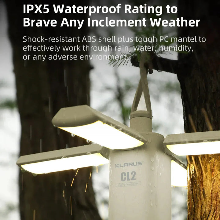 Klarus - CL2 Hvit - Oppladbar Turlykt med Oppheng - 750 Lumen - Game-On.no