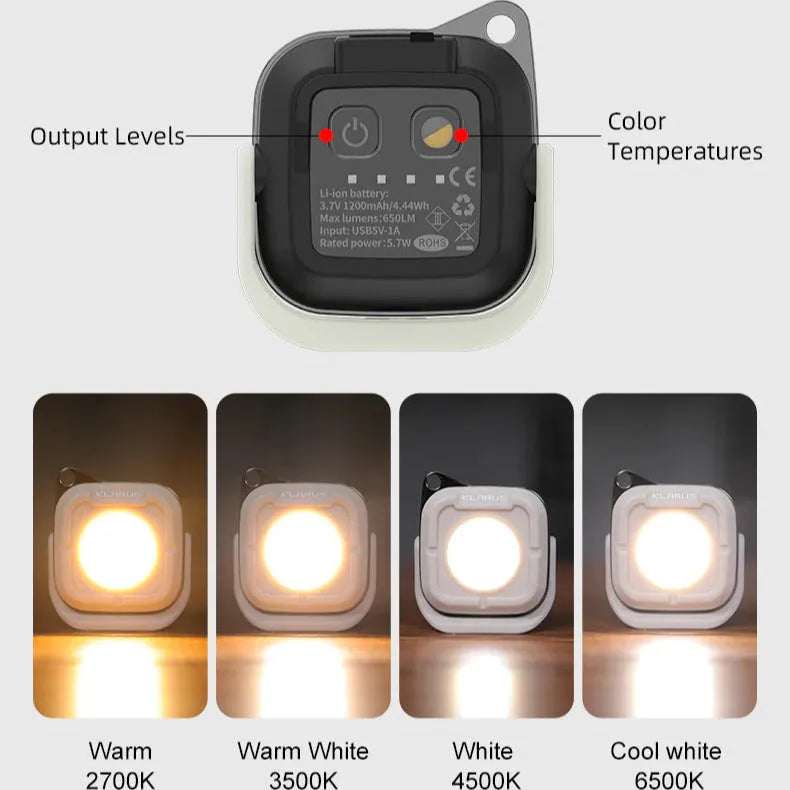 Klarus - CL5 Svart - Oppladbar Tur og Lommelykt - 650 Lumen - Game-On.no