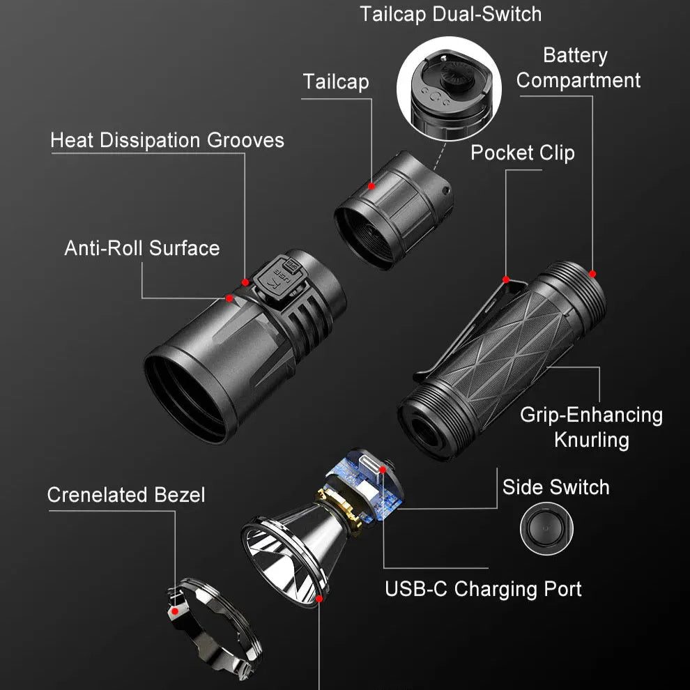 Klarus - XT21X Pro - Kraftig Multifunksjon Lommelykt - 4400 Lumen - Game-On.no
