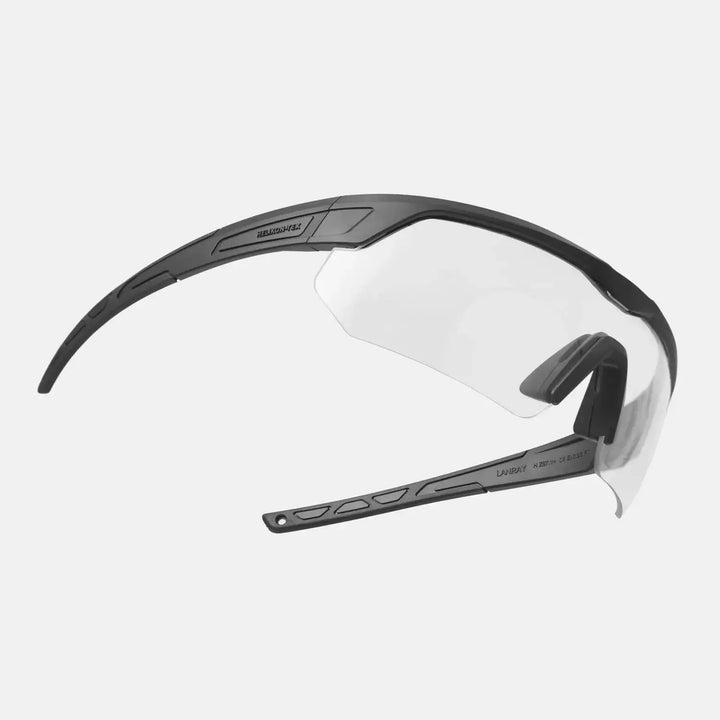 LanRay Beskyttelsesbriller - EN166 / ANSI Z87.1+ - Black/Clear - Game-On.no