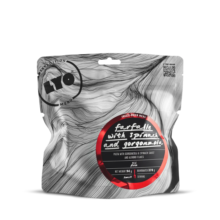 LYOFOOD Farfalle med spinat og gorgonzola – Pastamiddag for tur og ekspedisjon - Game-On.no