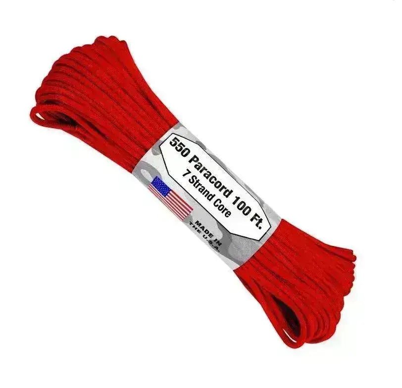 Paracord - Rød - 30 meter Bunt - Game-On.no