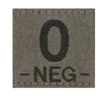 Patch - Blodtype 0- Borrelås - Type 0 Negativ - Game-On.no