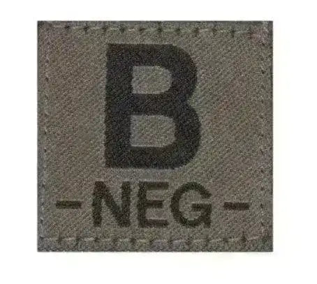 Patch - Blodtype B- Borrelås - Type B Negativ - Game-On.no