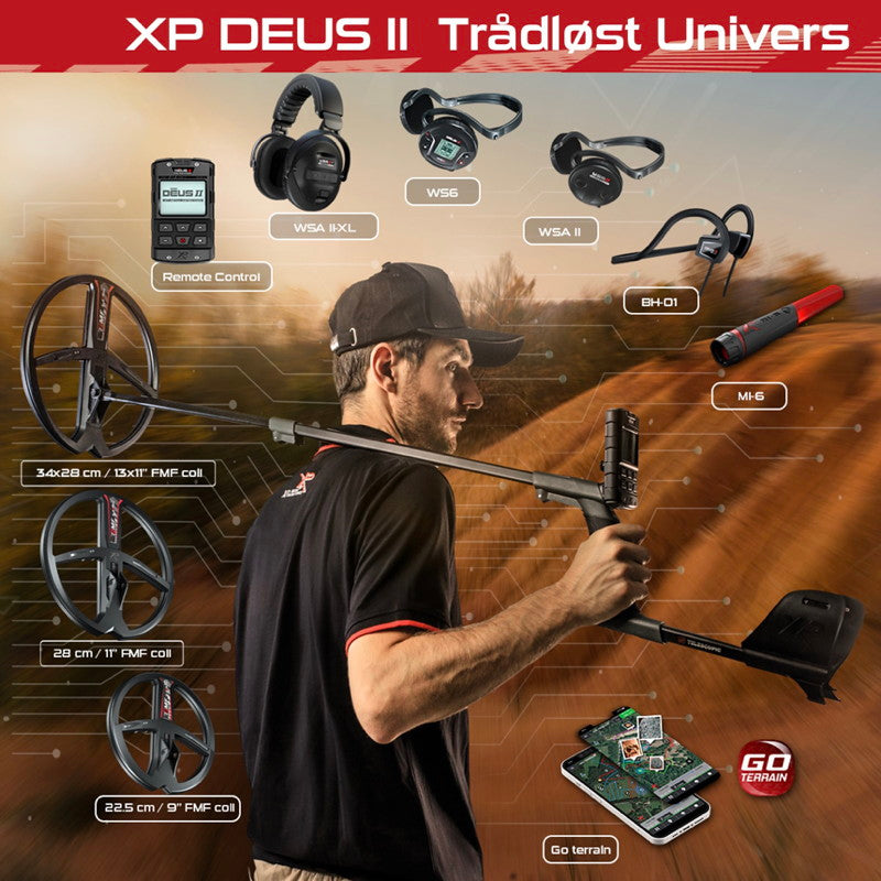 XP - DEUS II WS6 Master Metalldetektor - Den Letteste Toppmodellen fra XP