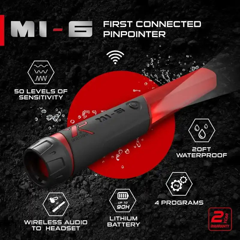 XP - MI-6 Pinpointer - Vanntett Finsøker med Trådløs Kobling - Game-On.no