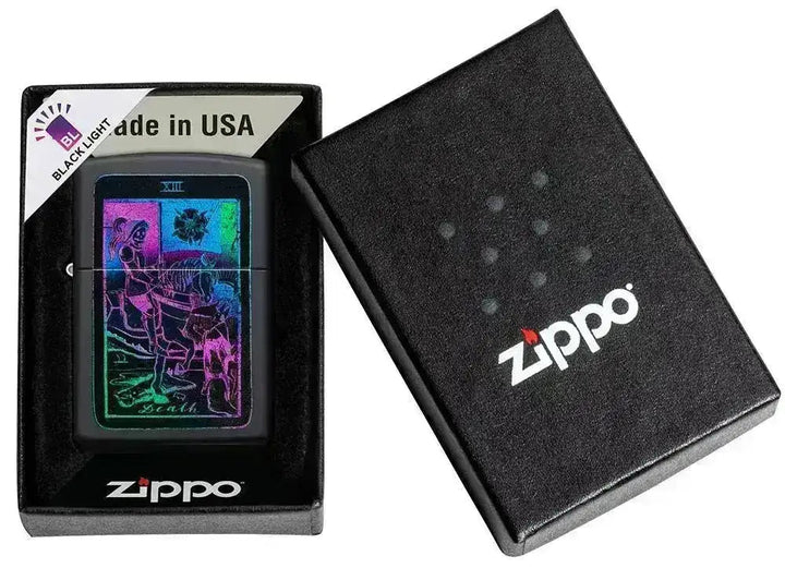 Zippo - Black Light Tarot Kort Motiv - Game-On.no