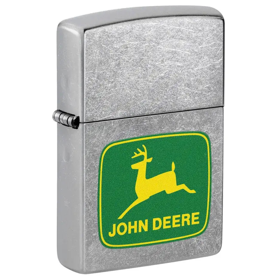Zippo - John Deer Klassisk Logo - Street Chrome Lighter - Game-On.no
