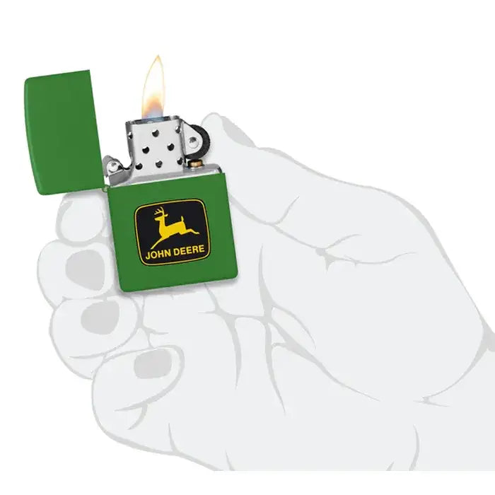 Zippo - John Deer Motiv - Moss Green Lighter - Game-On.no