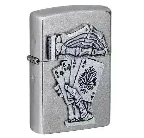Zippo Lighter - 3D Dead Mans Hand Design - Game-On.no