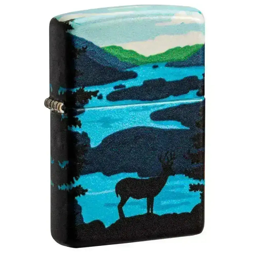 Zippo Lighter - 540 Landskapsmotiv Hjort - Game-On.no