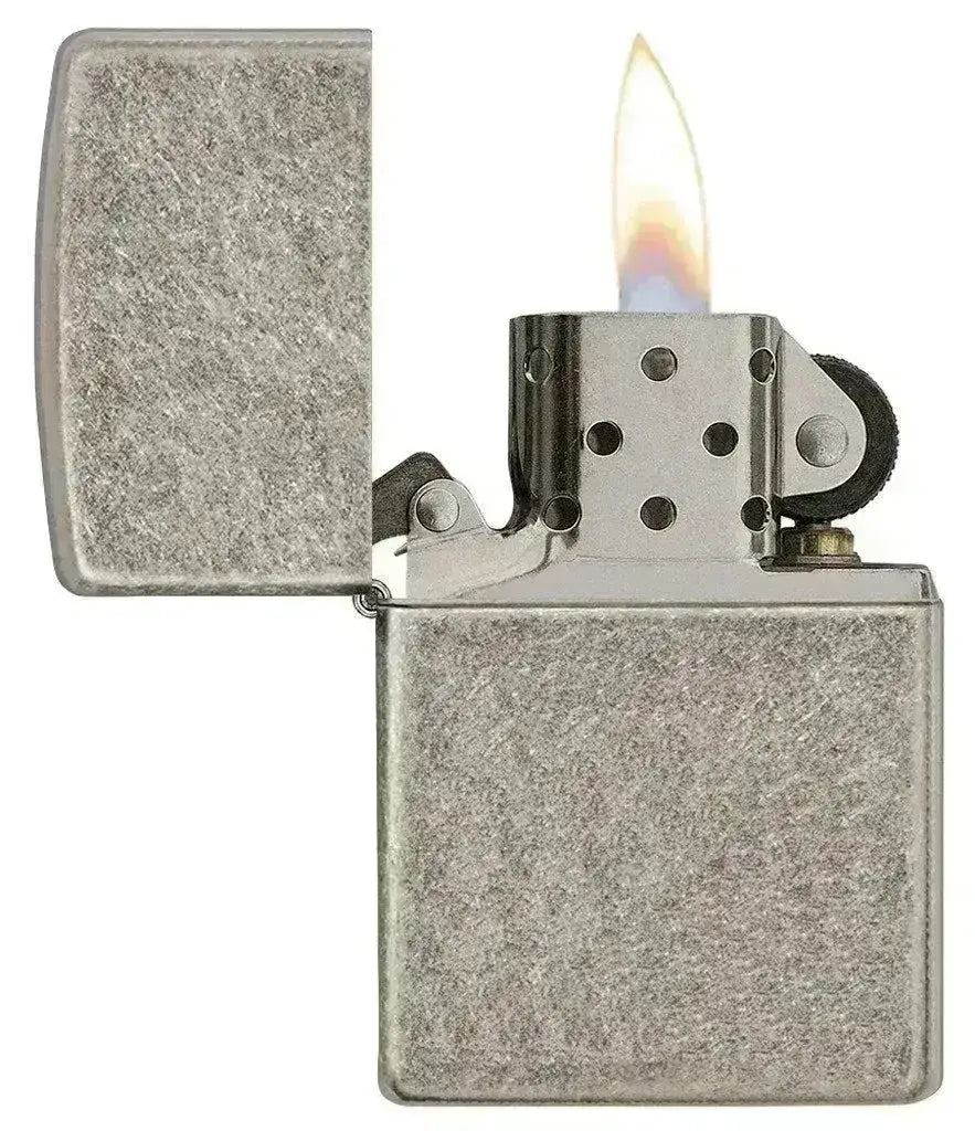 Zippo Lighter - Antique Silver Plate Armor - Game-On.no