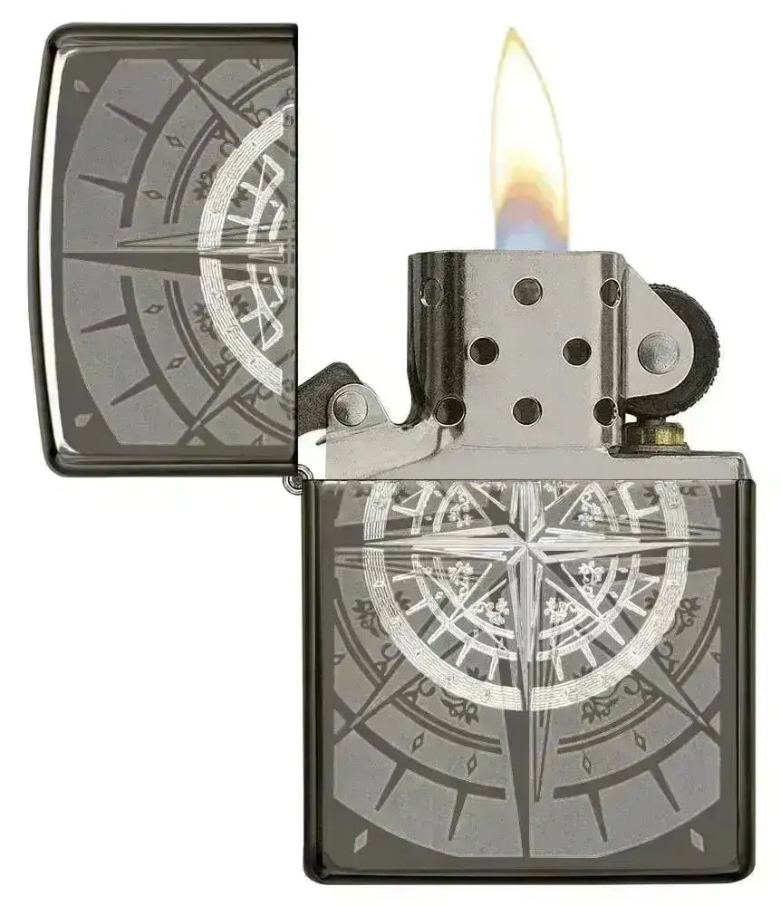 Zippo Lighter - Black Ice Kompass - Game-On.no