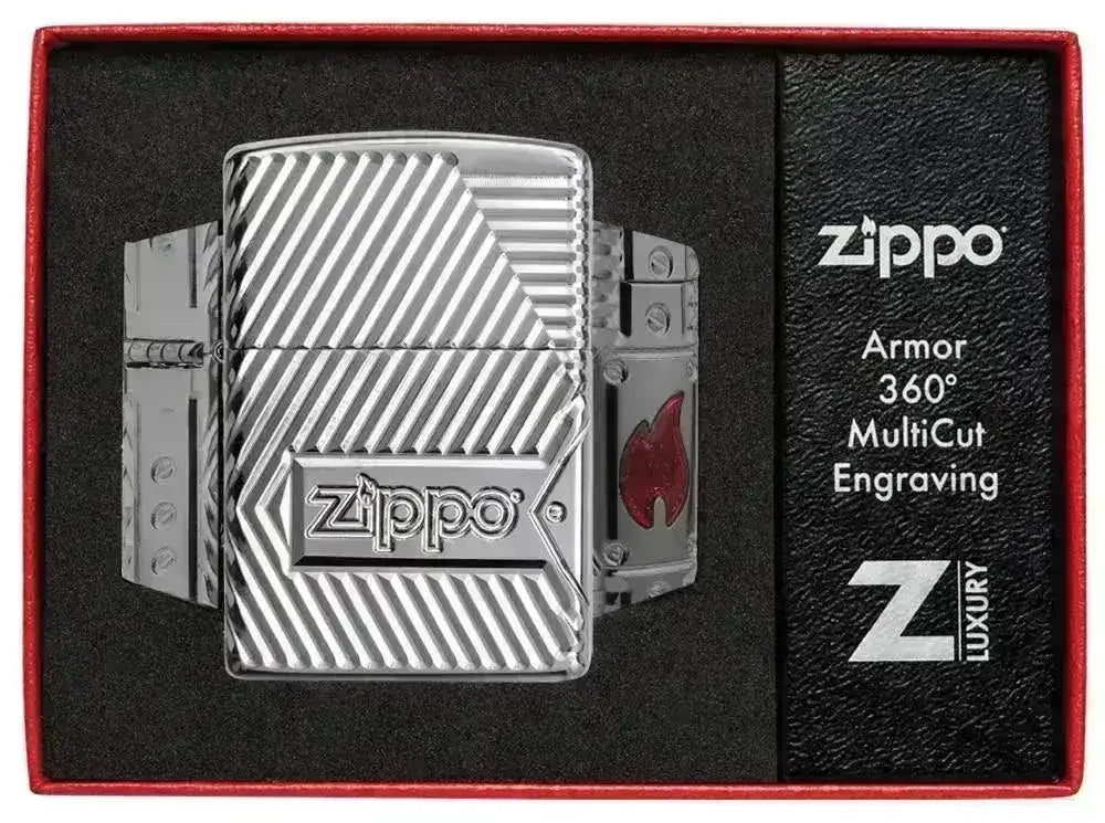 Zippo Lighter - Bolt Design - Armor 360 Degree Limited - Game-On.no