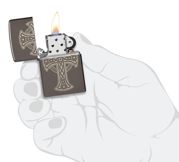 Zippo Lighter - Celtic Cross Design - Game-On.no