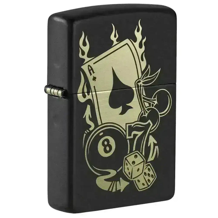 Zippo Lighter - Gambling Motiv - Game-On.no