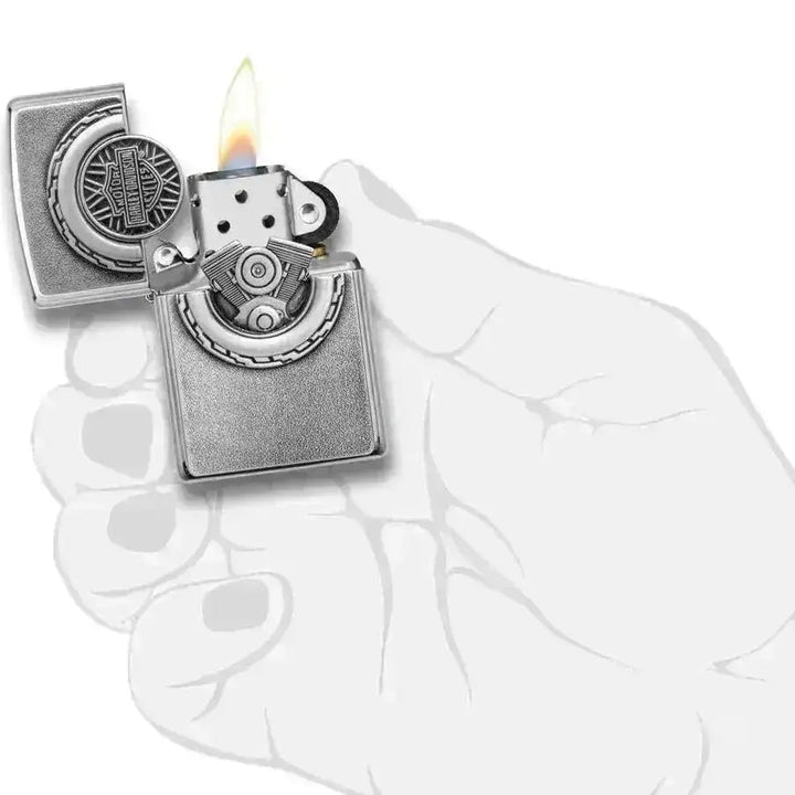 Zippo Lighter - Harley-Davidson® Silver - Game-On.no