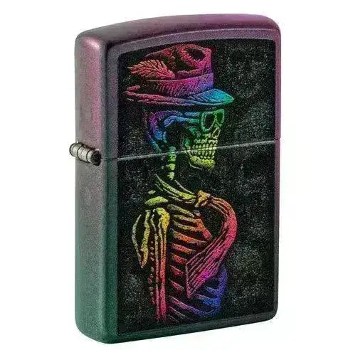 Zippo Lighter - Iridescent Skeleton Design - Game-On.no