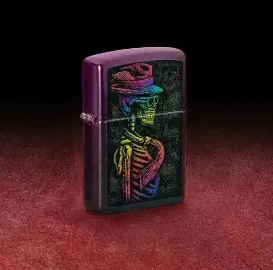 Zippo Lighter - Iridescent Skeleton Design - Game-On.no