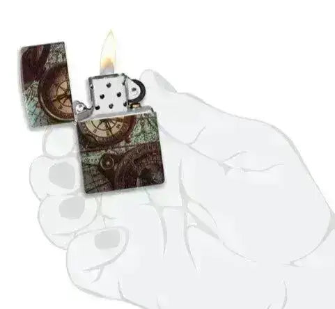 Zippo Lighter - Kompass 360 Design - Game-On.no