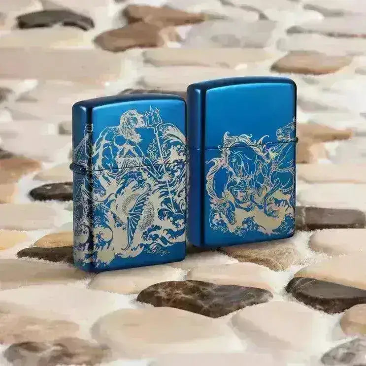 Zippo Lighter - Poseidon Atlantis Design - Game-On.no
