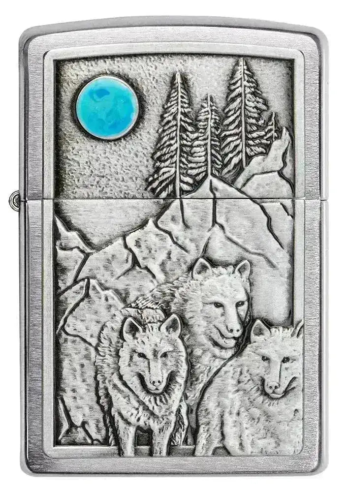 Zippo Lighter - Ulveflokk i Månelys - Game-On.no