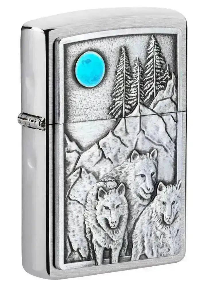 Zippo Lighter - Ulveflokk i Månelys - Game-On.no