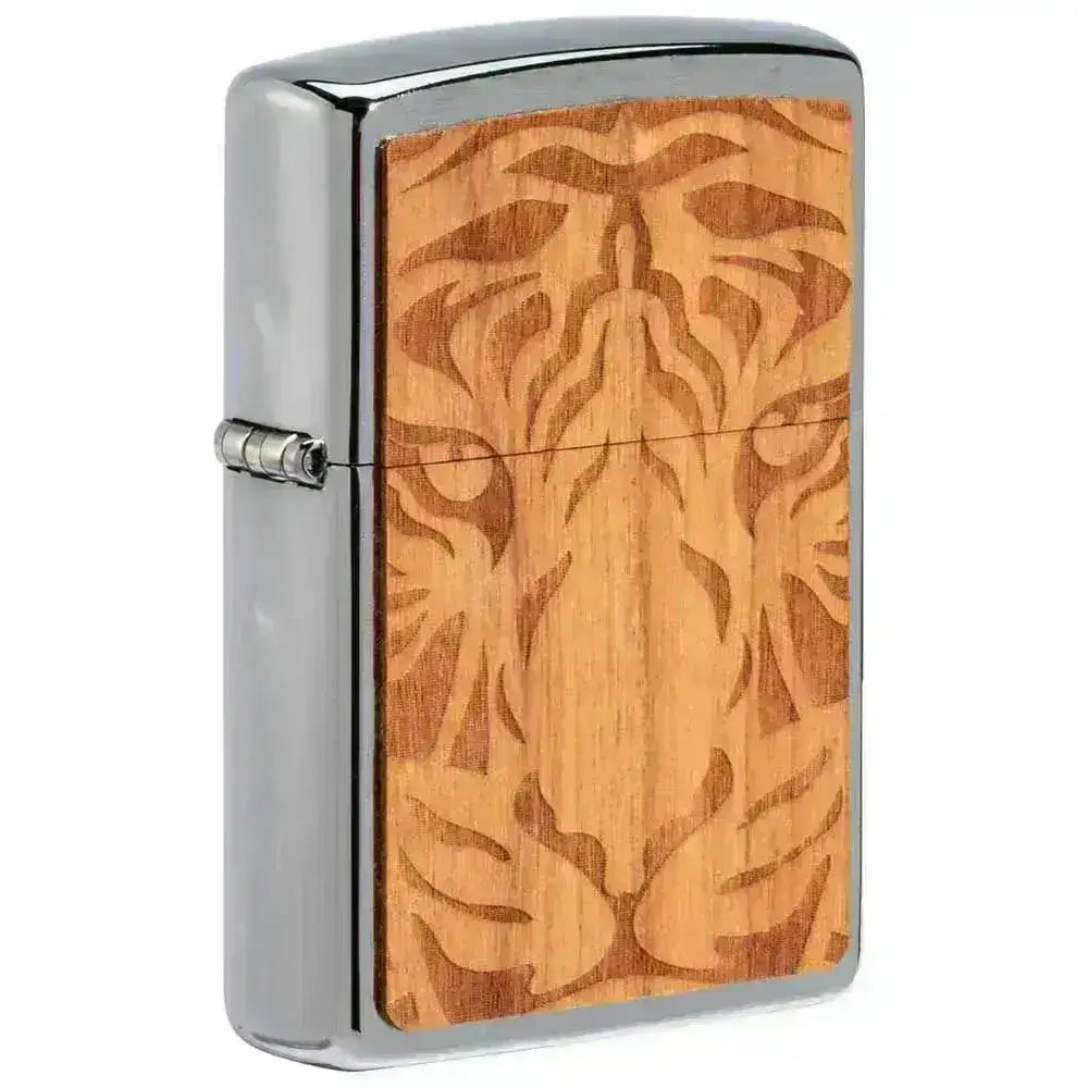 Zippo Lighter - WOODCHUCK Cherry Tiger Head - Game-On.no