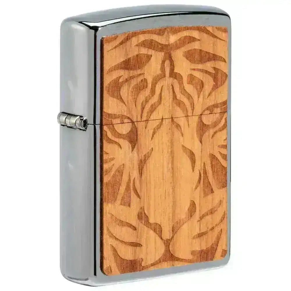 Zippo Lighter - WOODCHUCK Cherry Tiger Head - Game-On.no