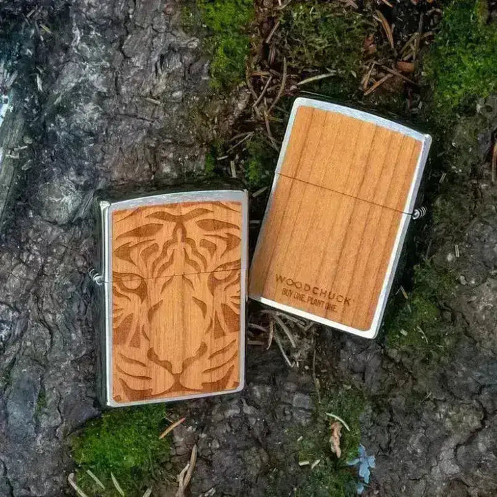 Zippo Lighter - WOODCHUCK Cherry Tiger Head - Game-On.no