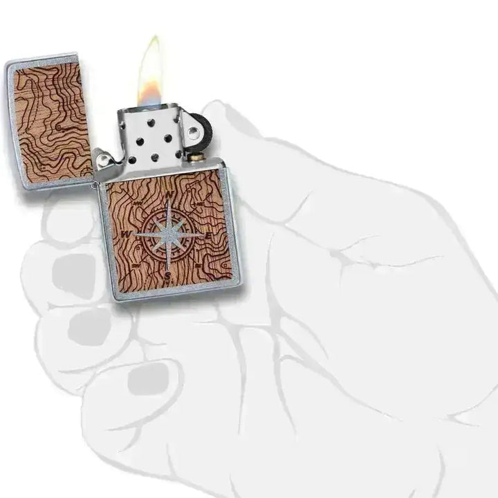 Zippo Lighter - WOODCHUCK USA Compass - Game-On.no