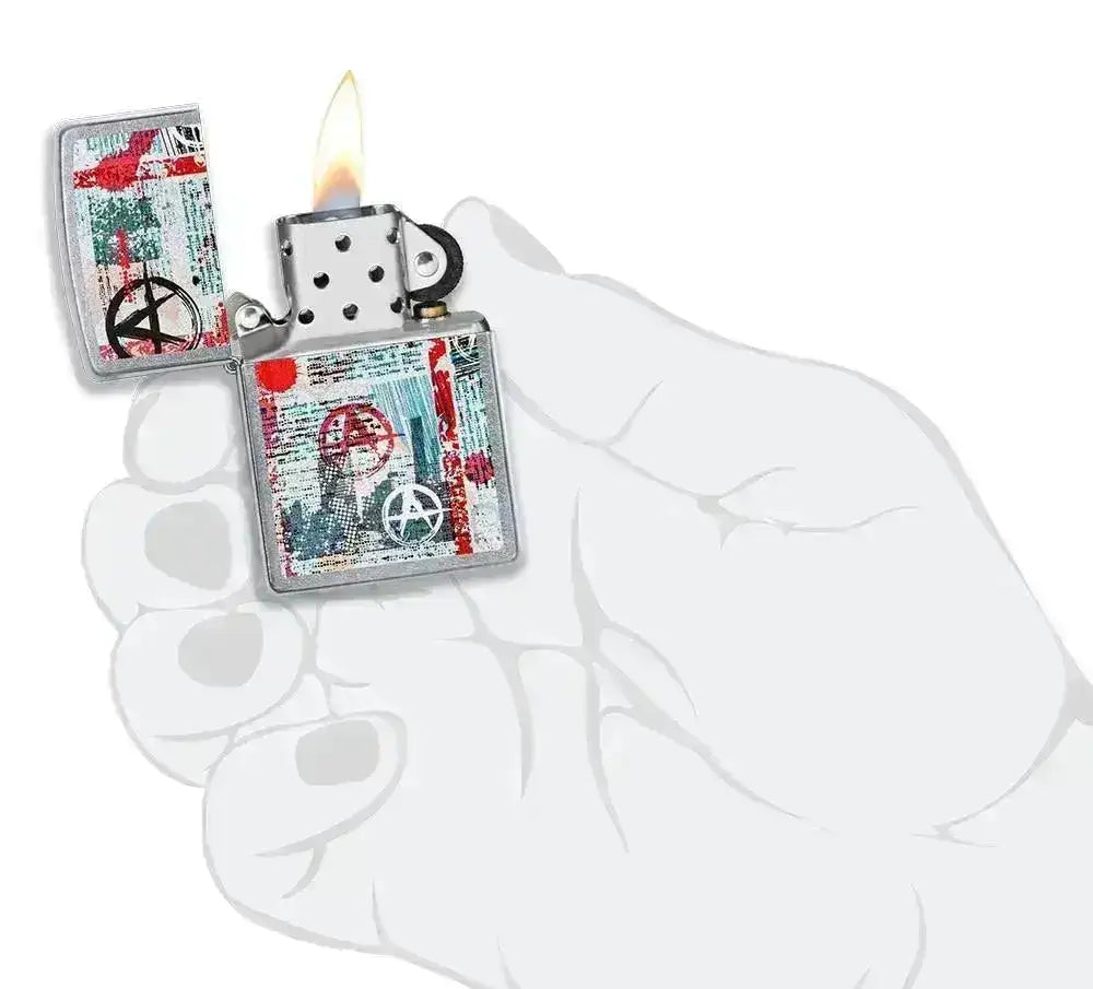 Zippo - Street Art Anarchy Motiv - Game-On.no