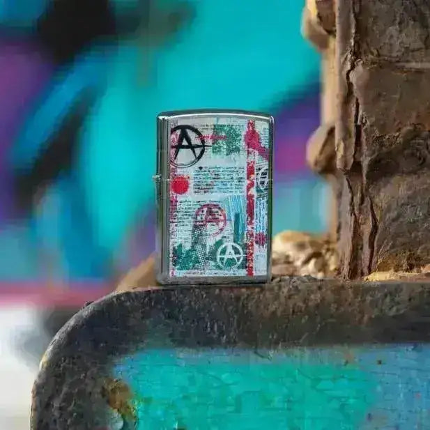 Zippo - Street Art Anarchy Motiv - Game-On.no