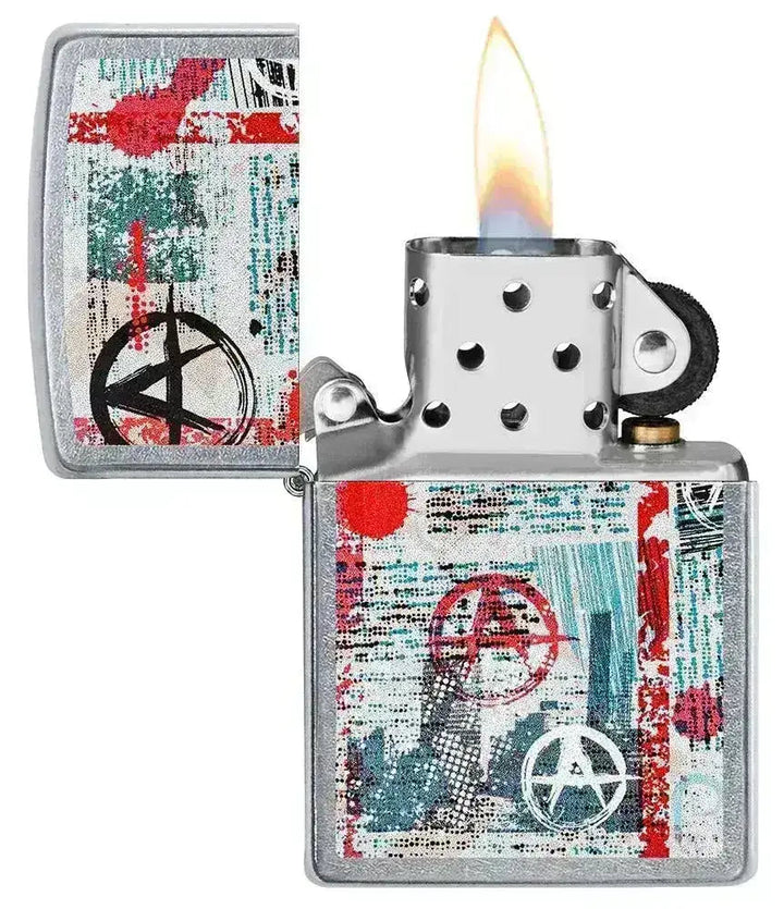 Zippo - Street Art Anarchy Motiv - Game-On.no